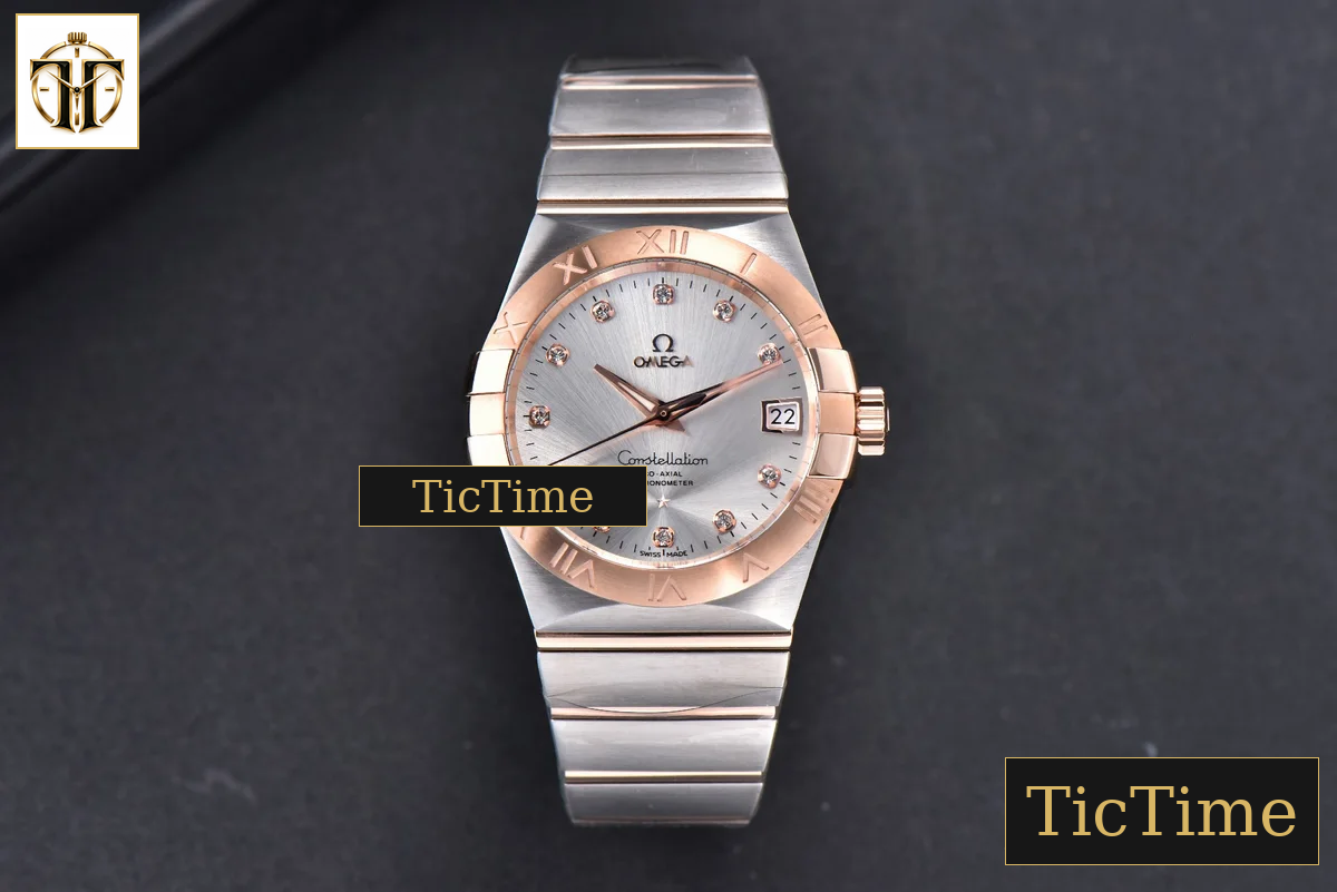 Constellation 38mm VSF SS/RG Silver Dial Diamonds Markers SS/RG Bracelet A8500 — foto 3