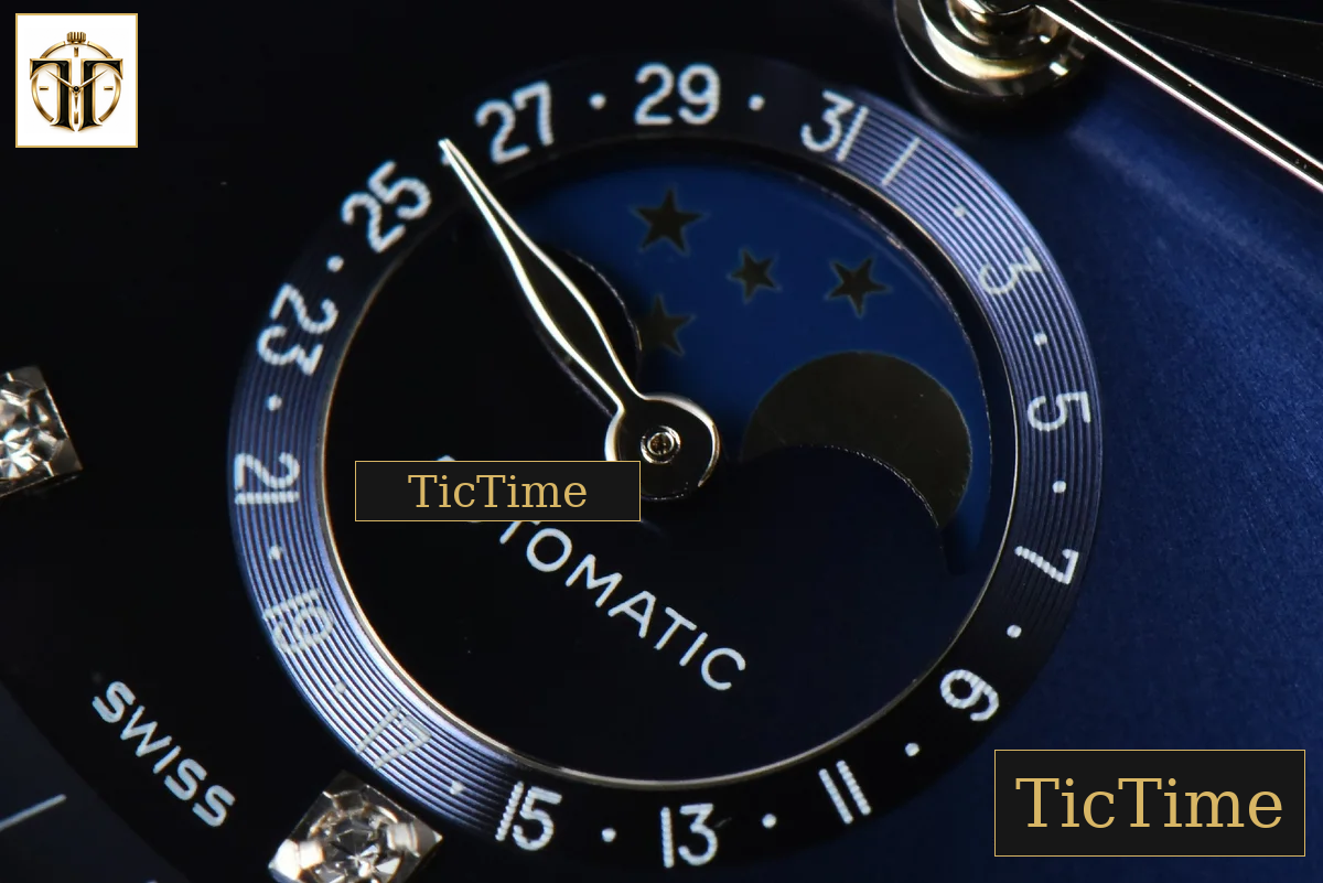 Master Moonphase 40mm GF Blue Dial Diamond Marker SS Bracelet A899 — foto 7