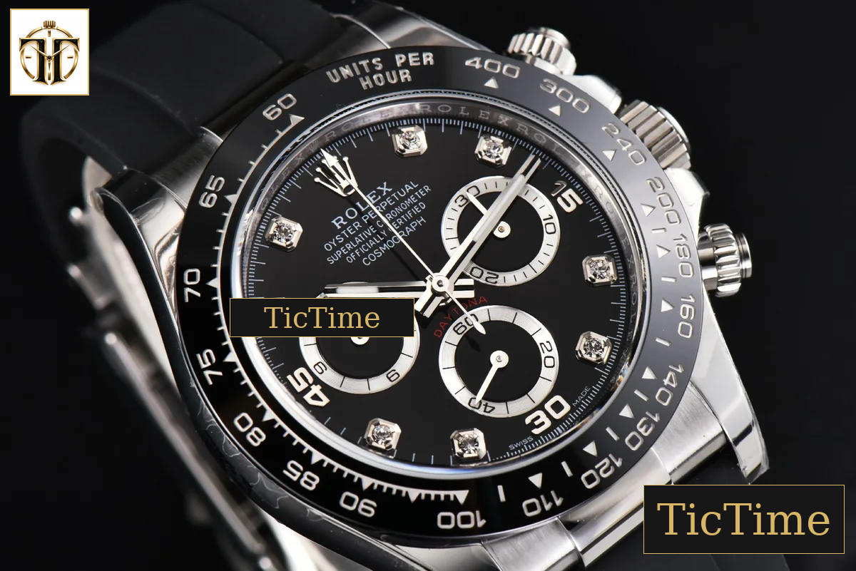 Daytona Blac Dial 116519 40mm BTF Diamond Marker Oysterflex Strap SA4130 — foto 13